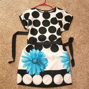 Just cavalli blue white black dress